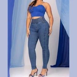 2024 Fashion High-quality High Waist Pencil Jeans Women Classic Skinny Casual Denim Pants Streetwear Stretch Wash Trousers