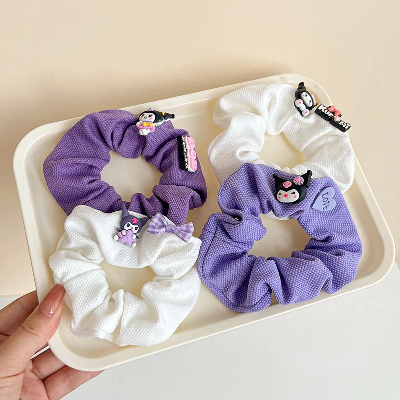 Cute Sanrio High End waffle with large intestine headband, Japanese and Korean fresh headband, black rice headband, cute headban image 2