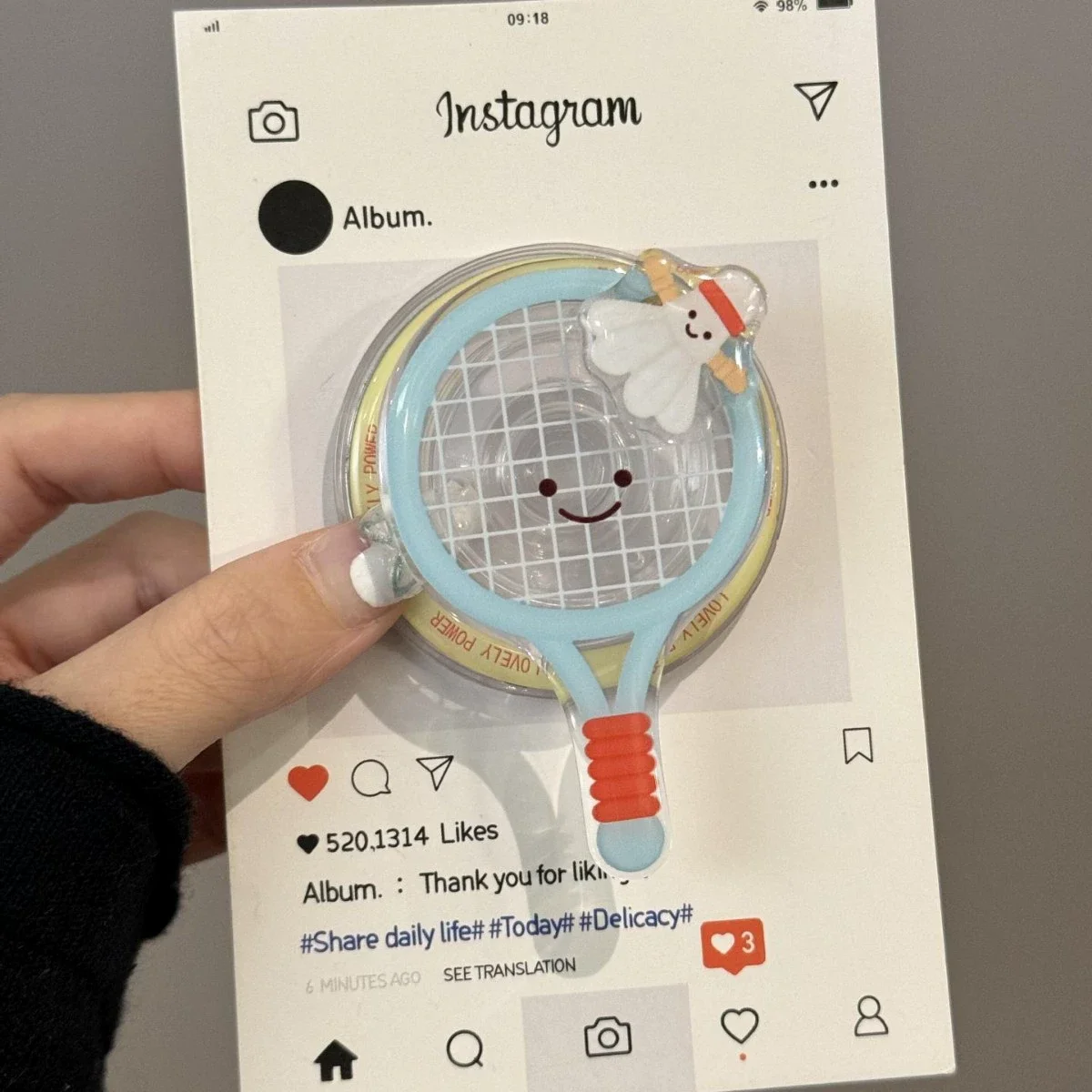 韓国のかわいい回転式卓球バドミントン用Magsafeホルダー - Badminton Rank のレビューと価格