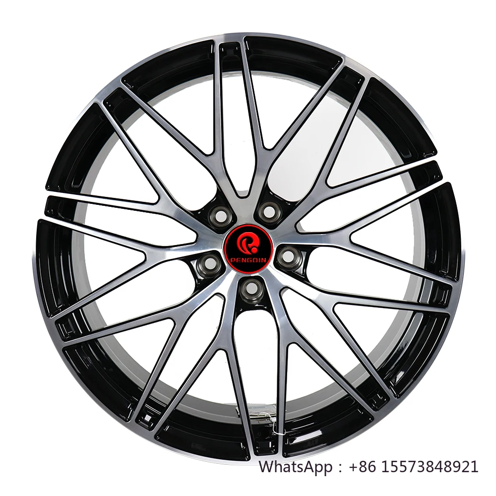 

Кованые диски 20 дюймов из алюминиевого сплава 6061-T, 12000 тонн, глянцевые черные, с машинной обработкой поверхности, 5x112, для автомобилей