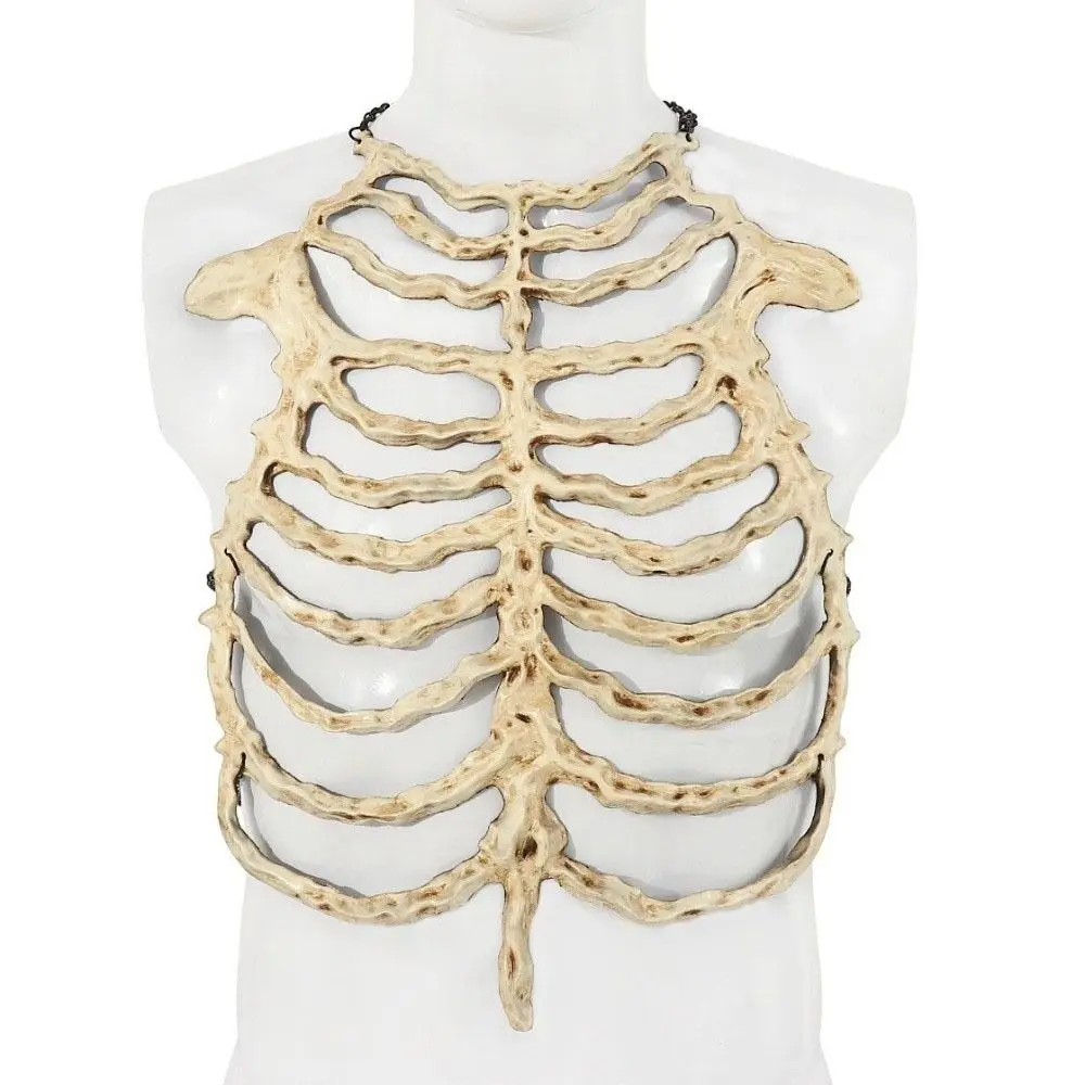 Comfortable Hollow Skeleton Frame Chain Bone Prop Breastbone Costume Accessory Frame Structure Hollow Skeleton Halloween Holiday