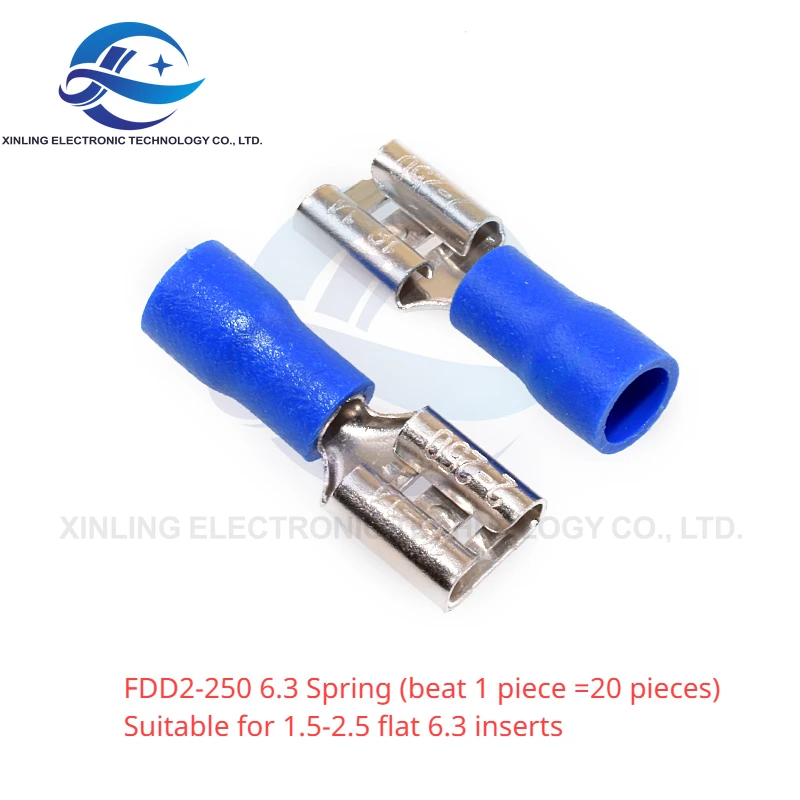 Spring terminal 2.8/4.8/6.3mm spring sheath insert/connector boat-type switch cord end terminal cold press head