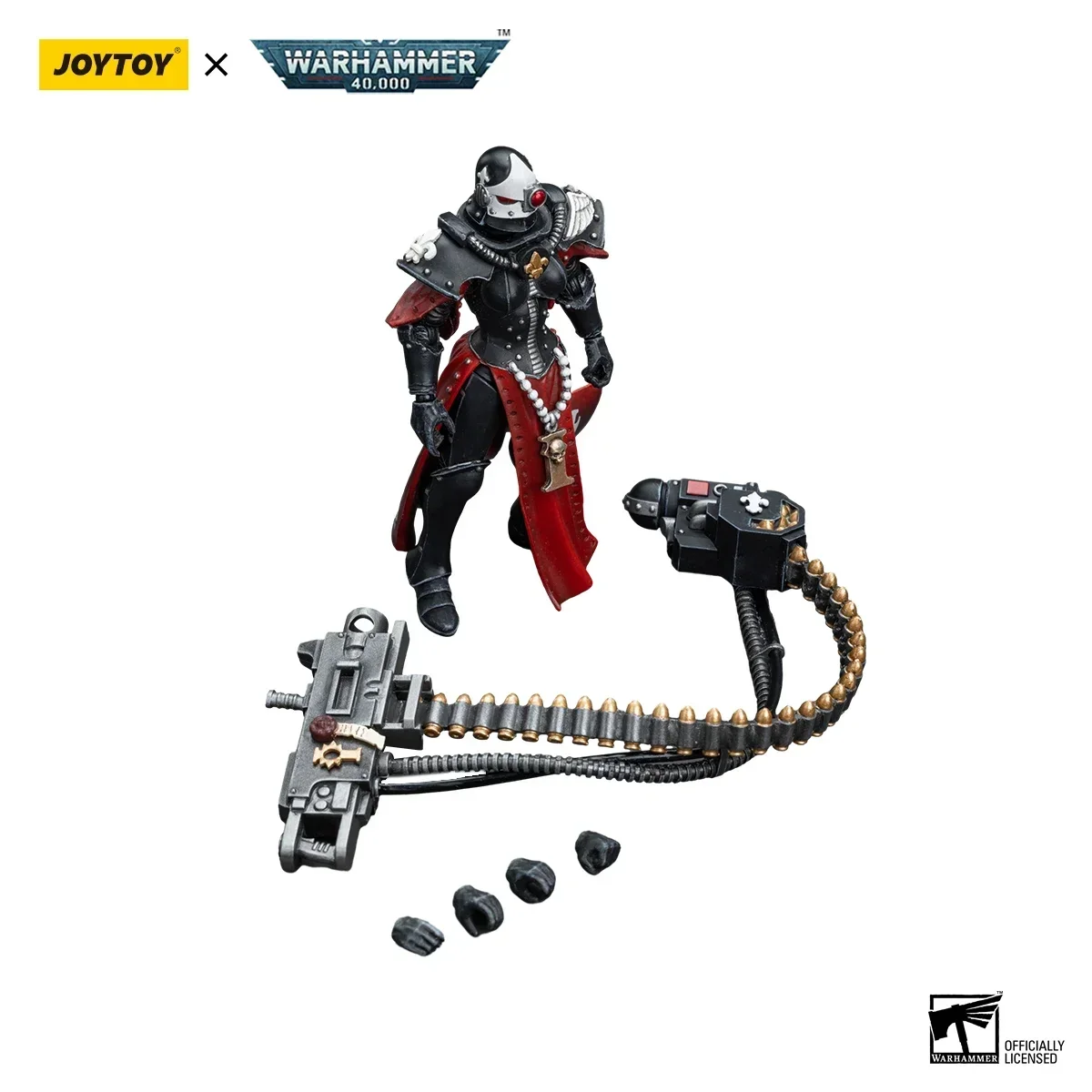 

JOYTOY 40k 1/18 Action Figures Anime 10.7cm Adepta Sororitas Retributor with Heavy Flamer Collection Model Toys