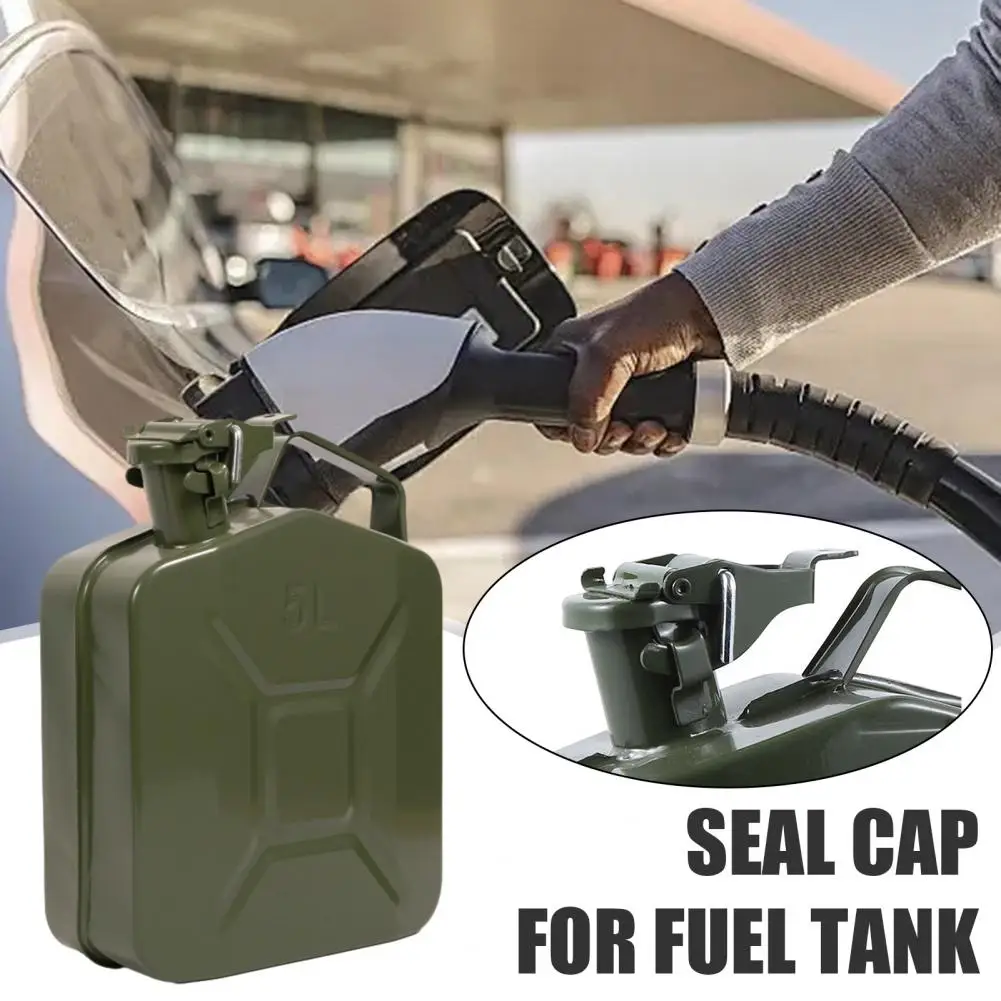 Portable Fuel Transfer Tank Heavy-duty Portable Gas 5l Metal Jug with Leak-proof Lid Portable Outdoor Liquid for Emergency