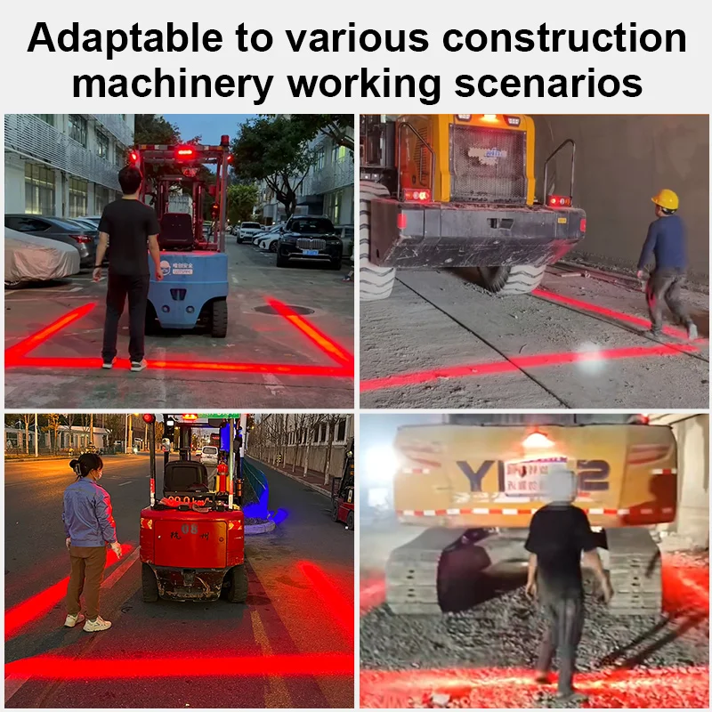 LED Proximity Warning Safety Light for Forklift Excavator Bulldozer  Anti-Collision Flashing Alert System with Danger Zone Alert