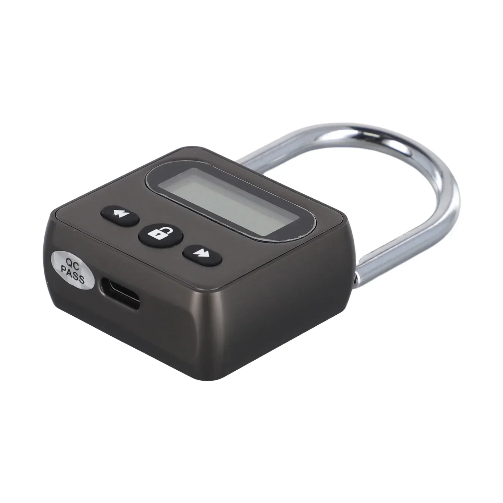 Metal Timer Lock LCD Display Multi-Function Electronic Time 999 Hours Max Timing USB Rechargeable Timer Padlock