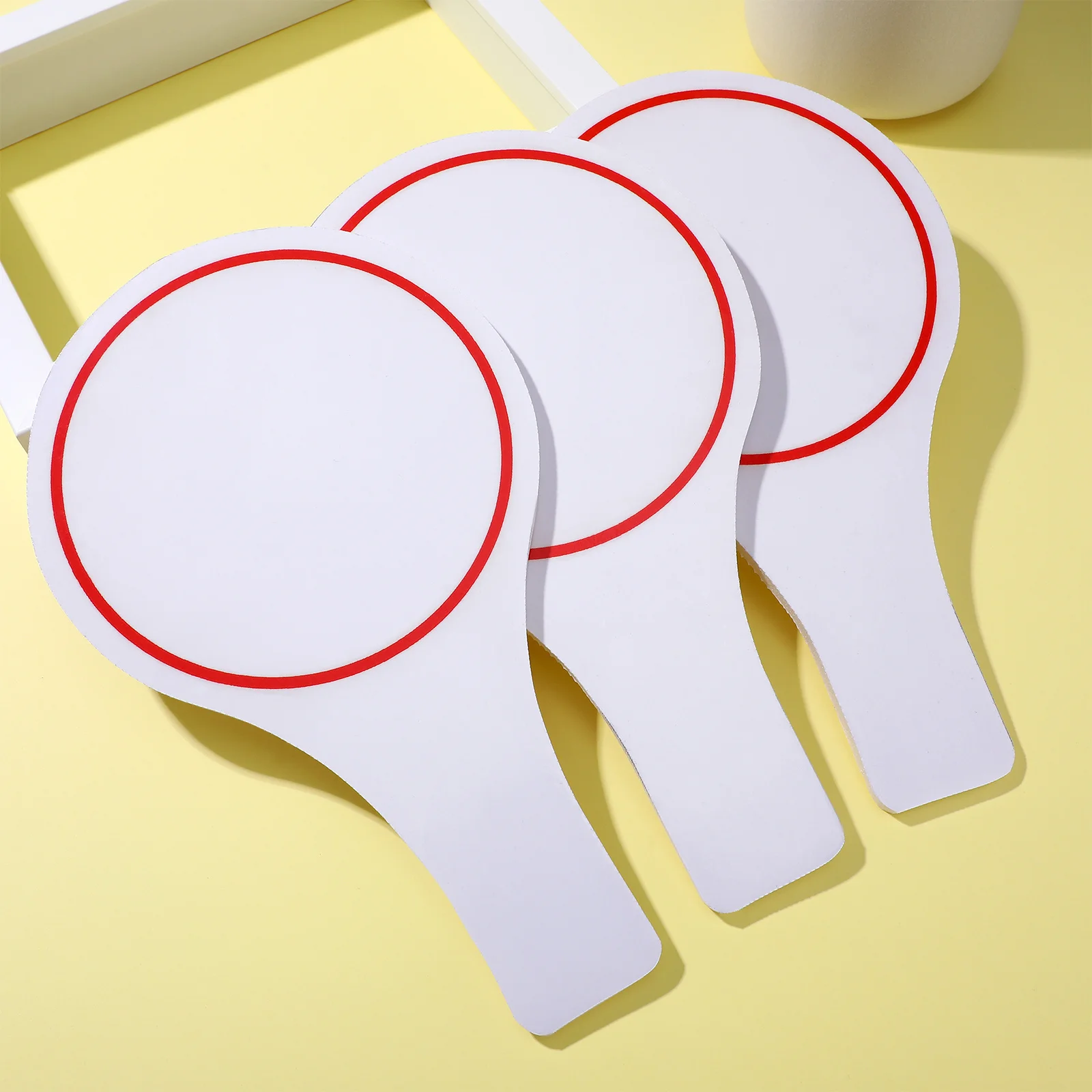 3Pcs Scoring Boards Blank Handheld Erasable Writing Scoreboard Small Whiteboards for Teaching Voting Refereeing