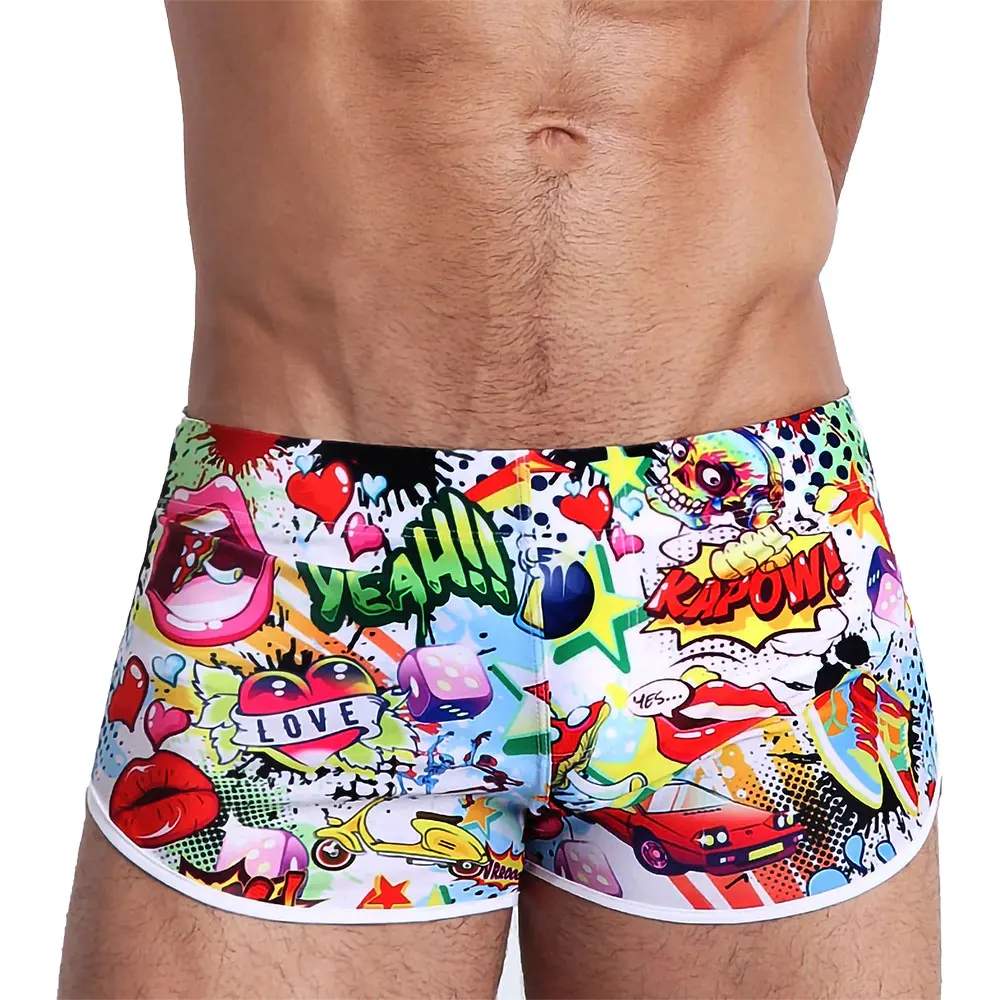 Men\'s Swimsuits Fashion Cartoon Swim Shorts Quick Dry Swimwear Beach Swimming Trunks Sport Surfing Jammer Bathing Beachwear