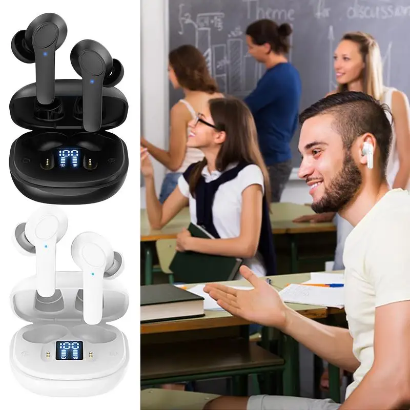 

Real-Time Translator Earbuds Two-Way Language Translation Earbuds Compact Size Communication Tool for Travel School Foreign