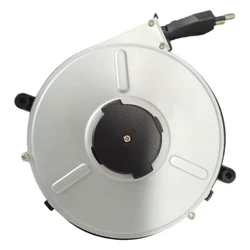 Retractable Power Cord Reel with 1 8m Length Designed for Outdoor Use Lightweight and Portable for Easy Transport