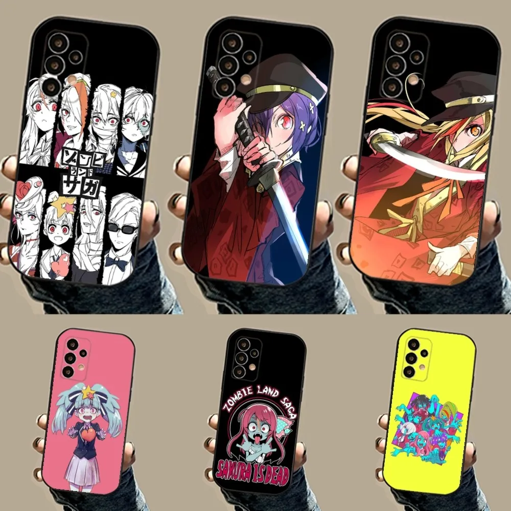 

Anime Zombieland Saga Phone Case For Samsung S24,23,23,22,30,21,10,9,Note20 Ultra,Lite,Ultra,5G,Plus,FE,Black Soft Case