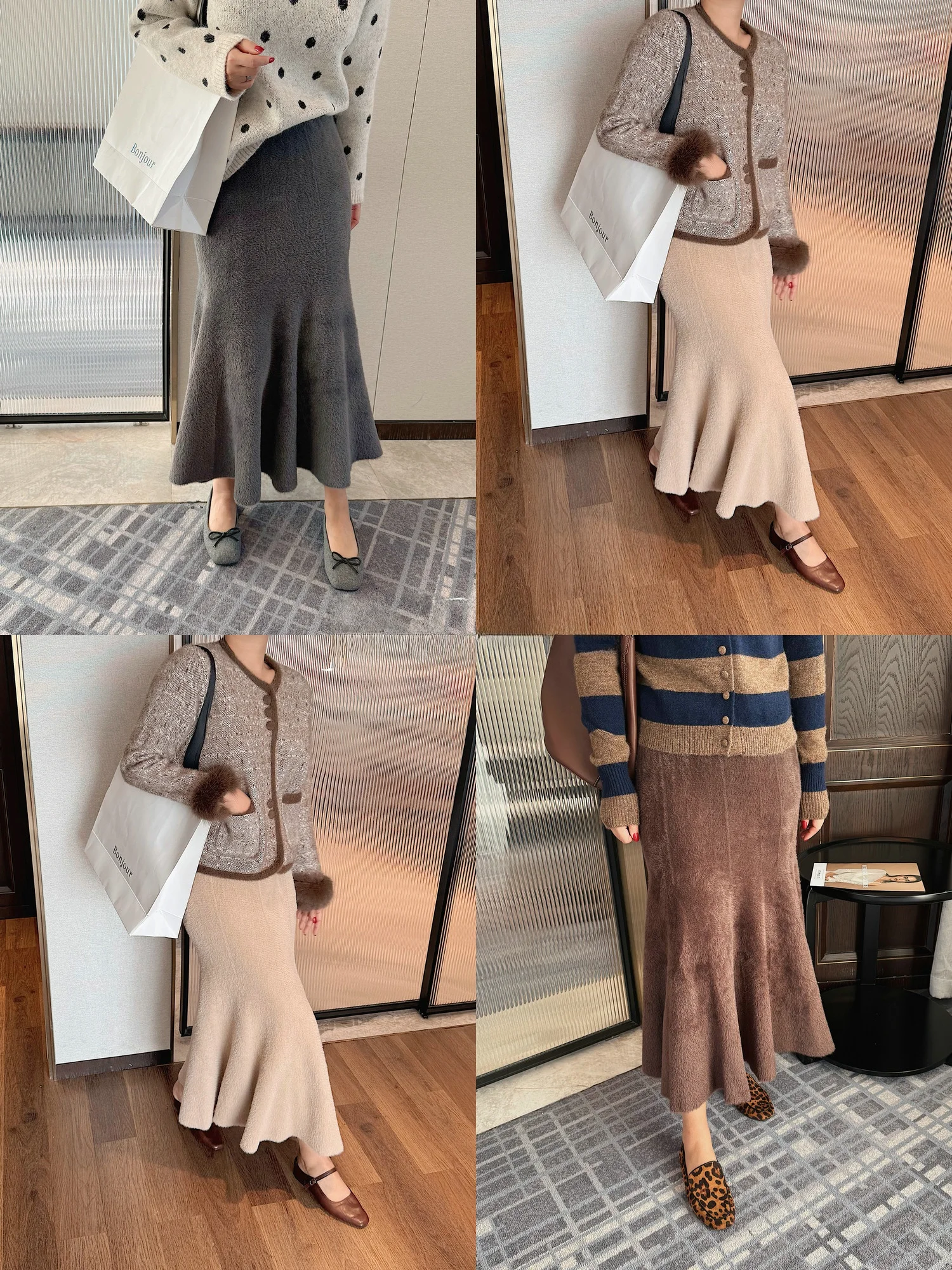 

Ele High Waist Fi Tail Skirt Women's Slim Fit Fur f Skirt Winter New Sle Body a Long Dr Aosphere