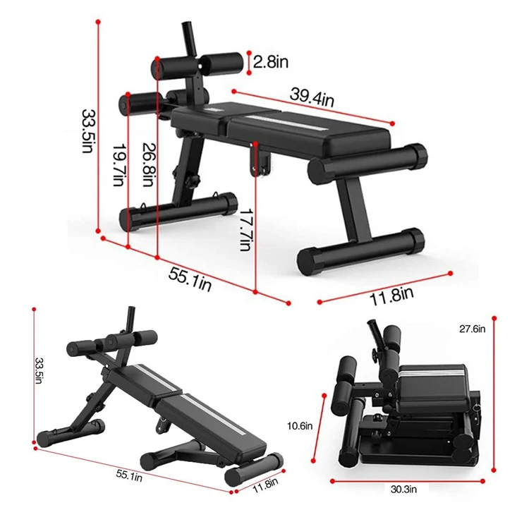 Harbour Adjustable Weight Bench Incline Strength Training Folding Sit up Bench for Workout Home Gym