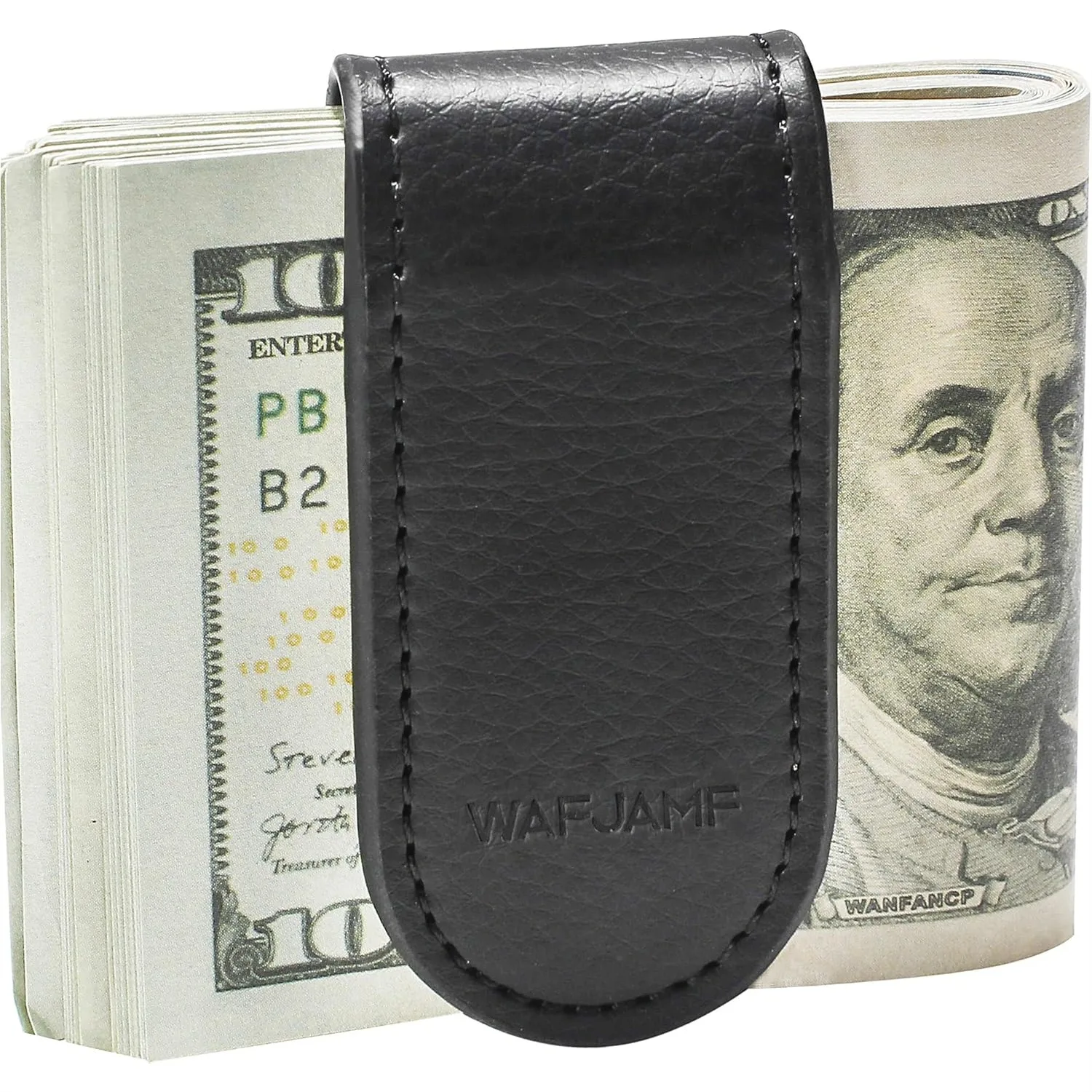 

Slim Magnetic Money Clip Wallet Leather Business Card Holder For Men Pocket Cash Wallet