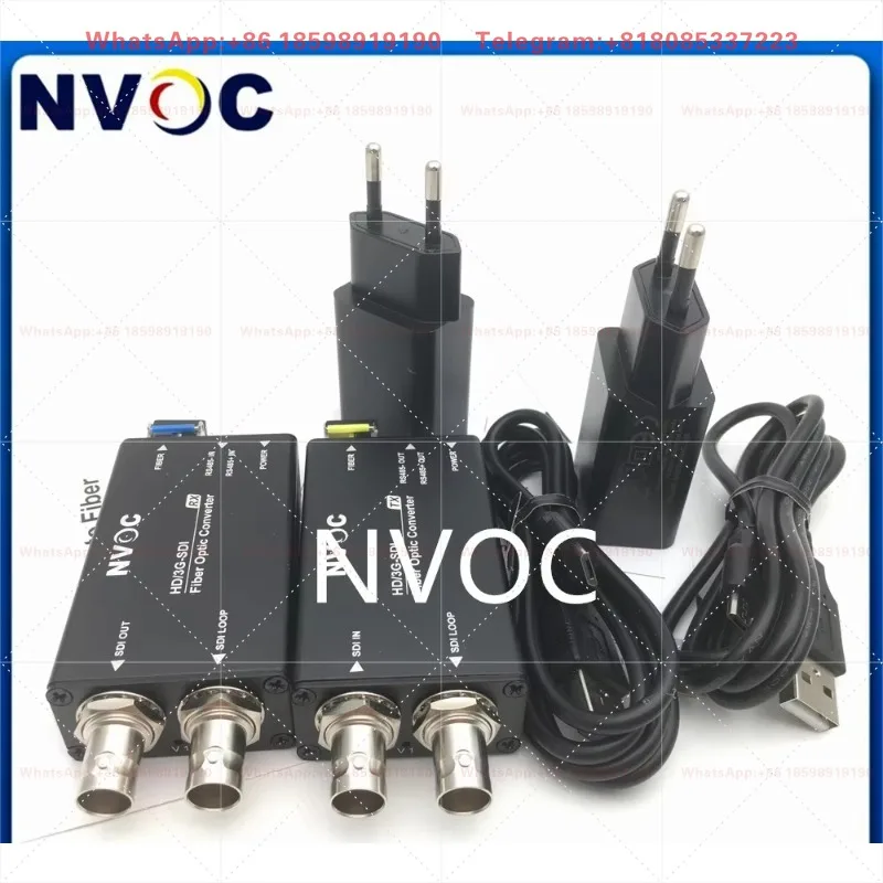 ​1Ch Mini HD-SDI to Fiber Converter with Tally and loopout SMF LC Fiber Connector 20KM 1920*1080P@30Hz Without Clock Recovery