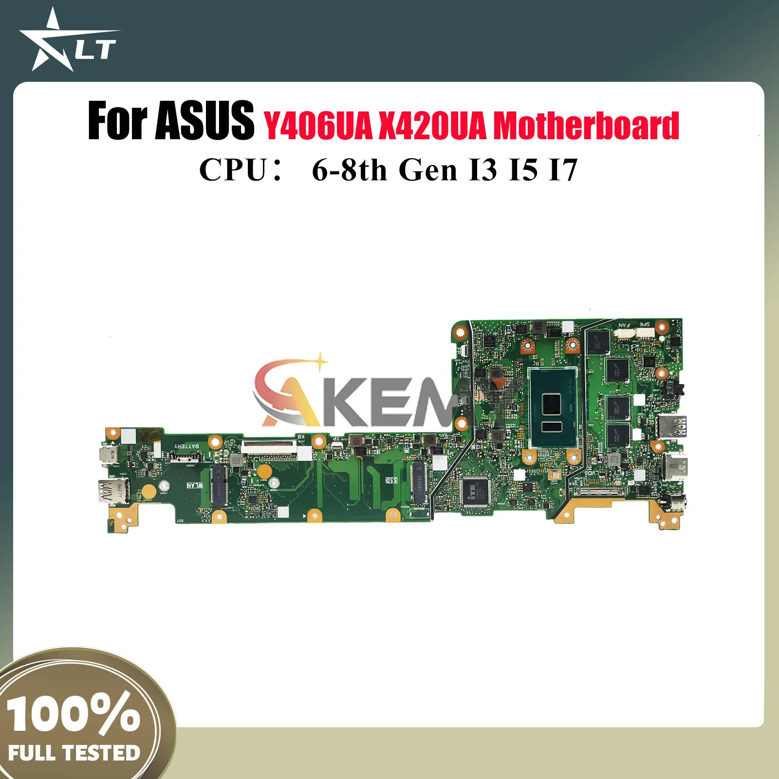 لوحة أم للكمبيوتر المحمول X420UA لـ ASUS VivoBook X420UA Y406UA X420U اللوحة الرئيسية للكمبيوتر المحمول مع وحدة المعالجة المركزية I3 I5 I7 100% اختبارات موافق شحن سريع
