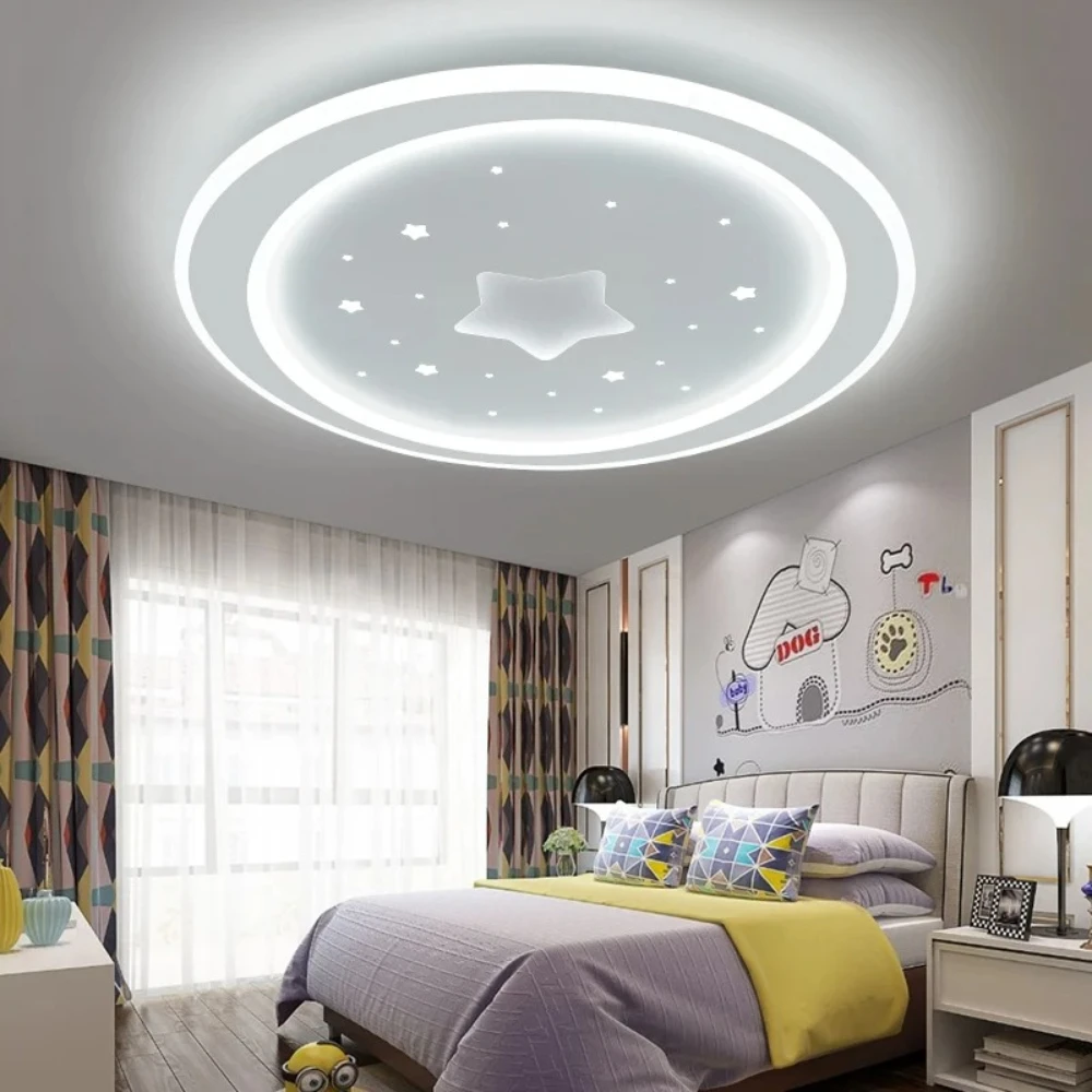 Living Room lighting fixtures Nordic Modern LED Ceiling Light, Creative LED Flush Mount Ceiling Lamps for Children Bedroom,