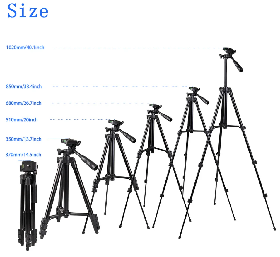 Portable Stand 40 Inch Universal Photography Aluminum Travel Tripod