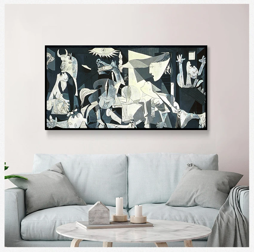 

Famous Picasso Guernica Art Canvas Painting Reproductions Print on Canvas Posters Wall Art Picture for Living Room Home Decor
