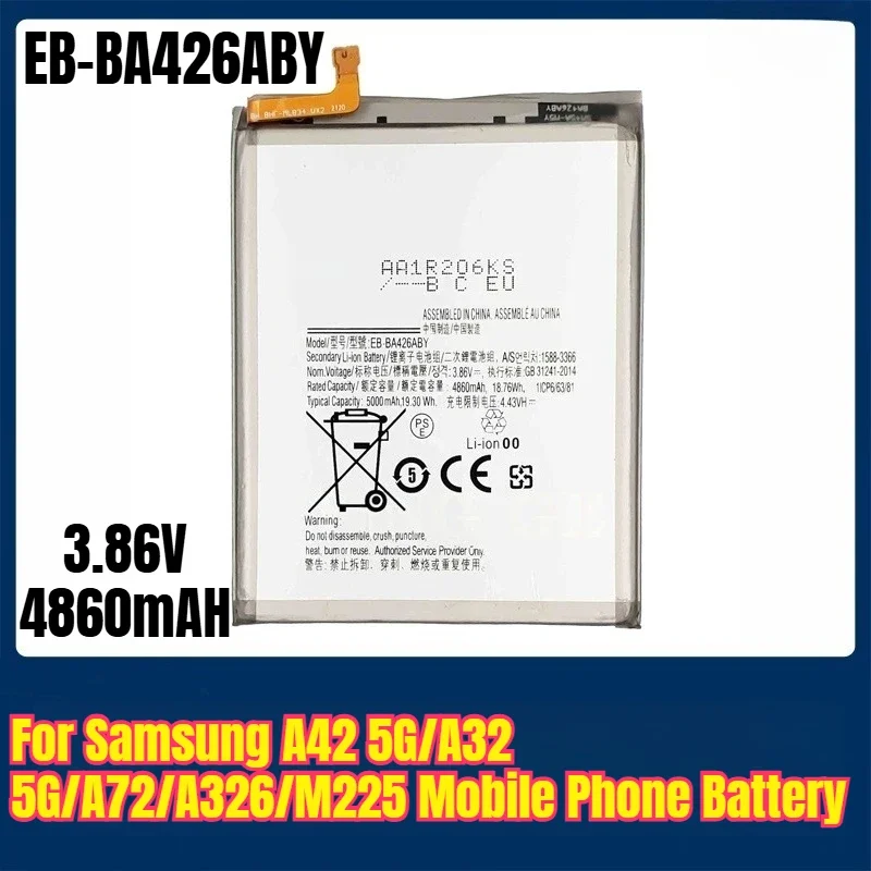 

EB-BA426ABY 3.86V 4860mAH Mobile Phone Battery for Samsung A42 5G/A32 5G/A72/A326/M225