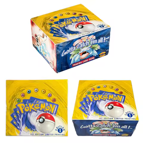 PKM 1st Edition Base Set Booster Box Shadowless Rare 1999 Charizard Blastoise Venusaur Basic Pack PTCG Collectible Card Pokemon