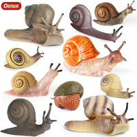 Oenux Wild Insect Animals Snails Growth Cycle Model Garden Decoration Figurines PVC Miniature Cute Education Kids Toys