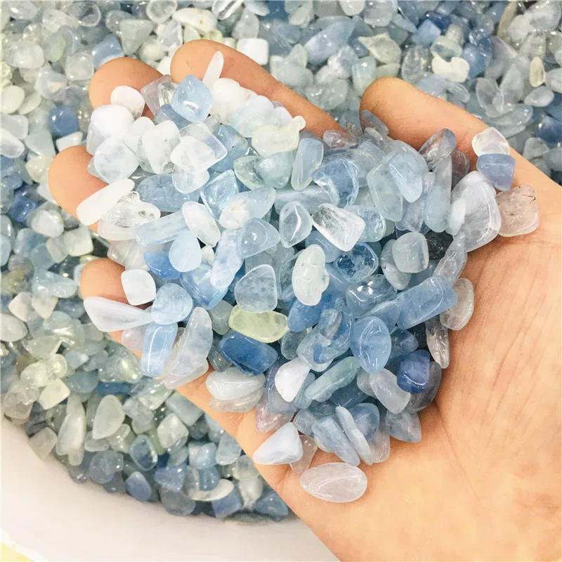 

Undrilled Natural Aquamarines Chip Stone Bulk Blue Tumbled Healing Reiki Quartz Crystal Gravel DIY Home Decor