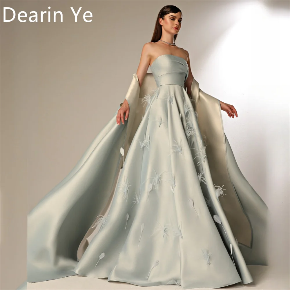 Customized Formal Dress Dearin Strapless A-line Floor Length Skirts Applique Bespoke Occasion Dresses Saudi Arabia Prom Evening