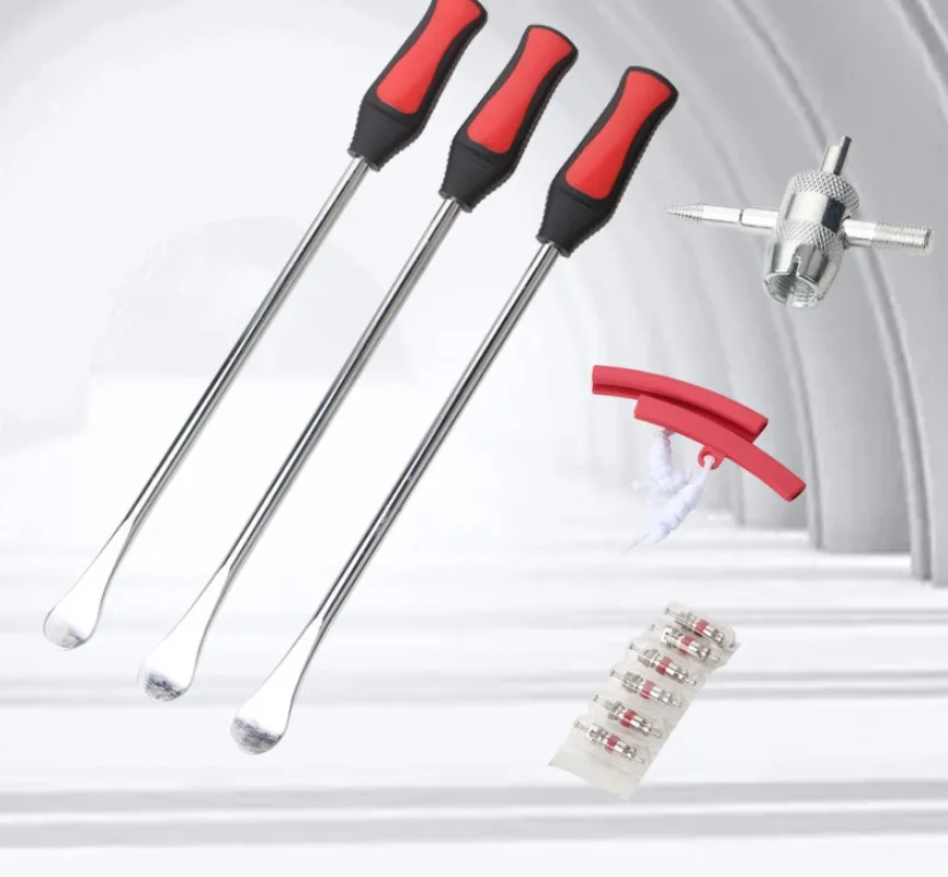 Suitable For Tire Lever Tool Set, 3Pcs Tyre Changing Spoon, Rubber Grip Tire Pry Bars for Motorcycle Bike Tire Repair