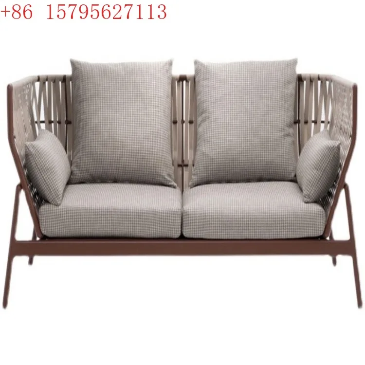 

Уличный диван из ротанга, скандинавский ротанг, художественная мебель для гостиной, балкона, стул из ротанга, креативный журнальный столик во дворе, диван для отдыха