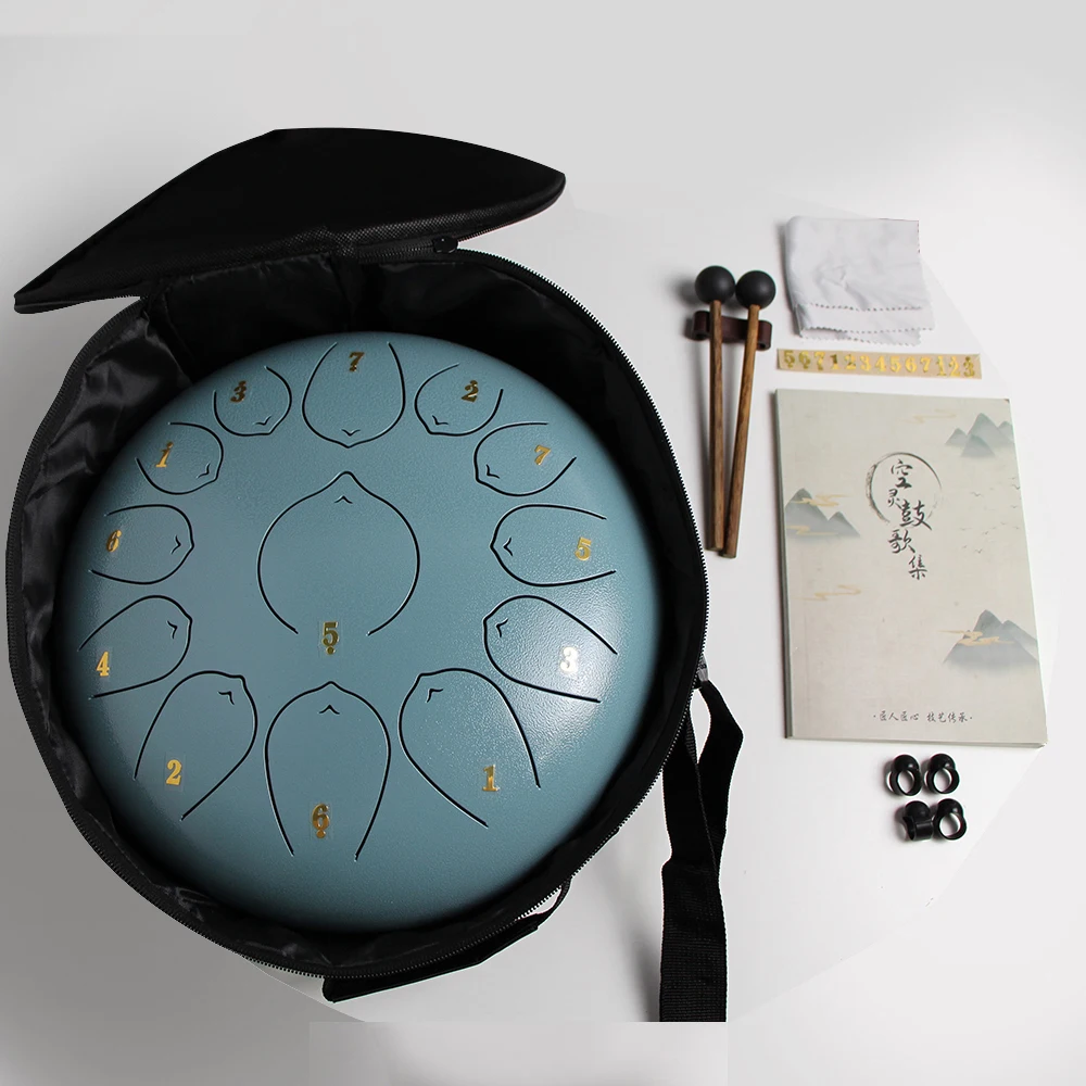 Jooleer Steel Tongue Drum Kit with App, Music Book, Steel Handpan Drum Mallets, and Carry Bag