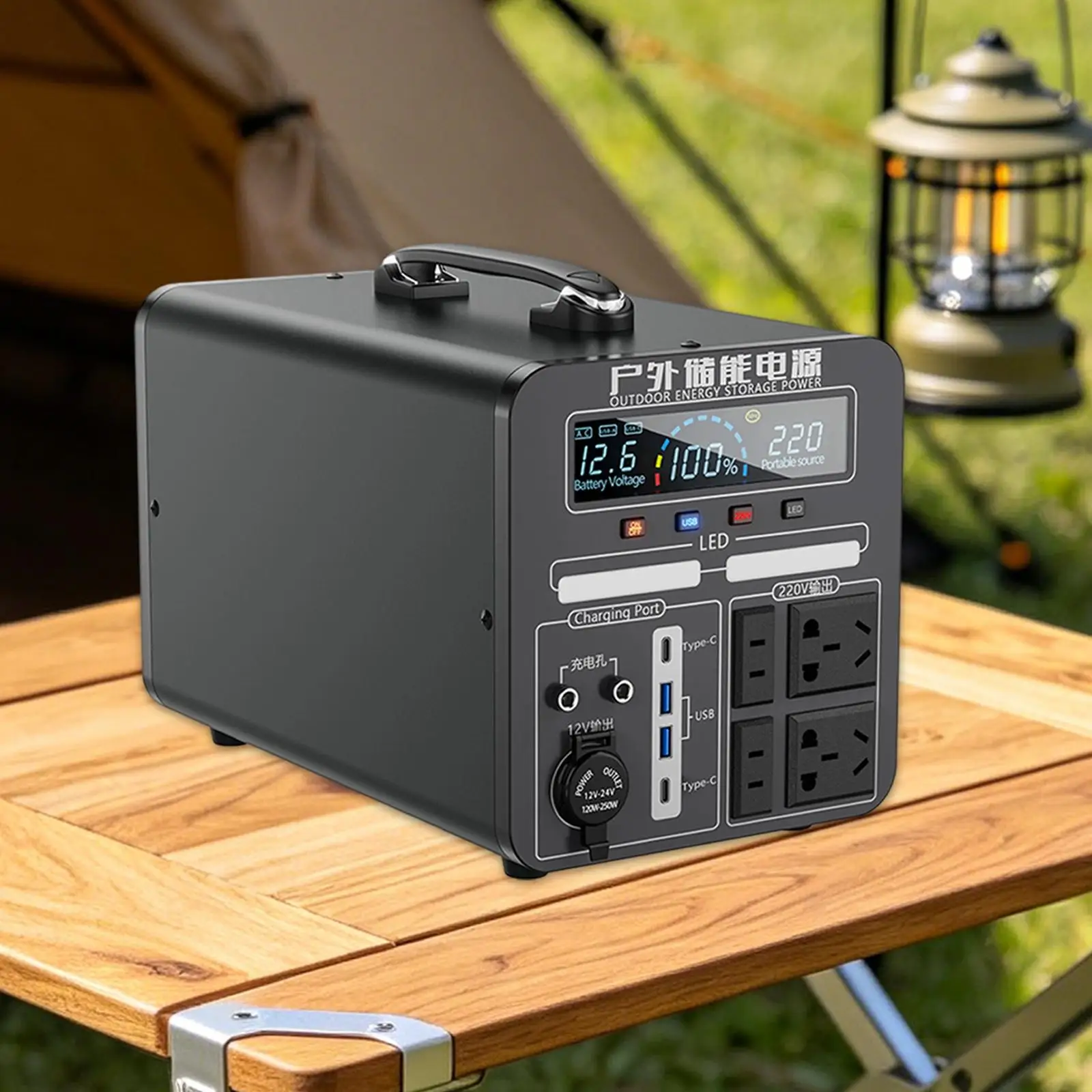 

Портативный источник питания 24В, солнечная зарядка, компактный внешний генератор для использования на открытом воздухе