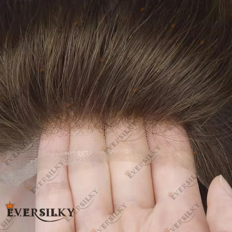 

Естественная линия роста волос # 17 # Мужской парик-накладка Q6 из натуральных человеческих волос, 18 коричневых блонд-оттенков с осветленными узлами и швейцарским кружевом, мужской капиллярный протез