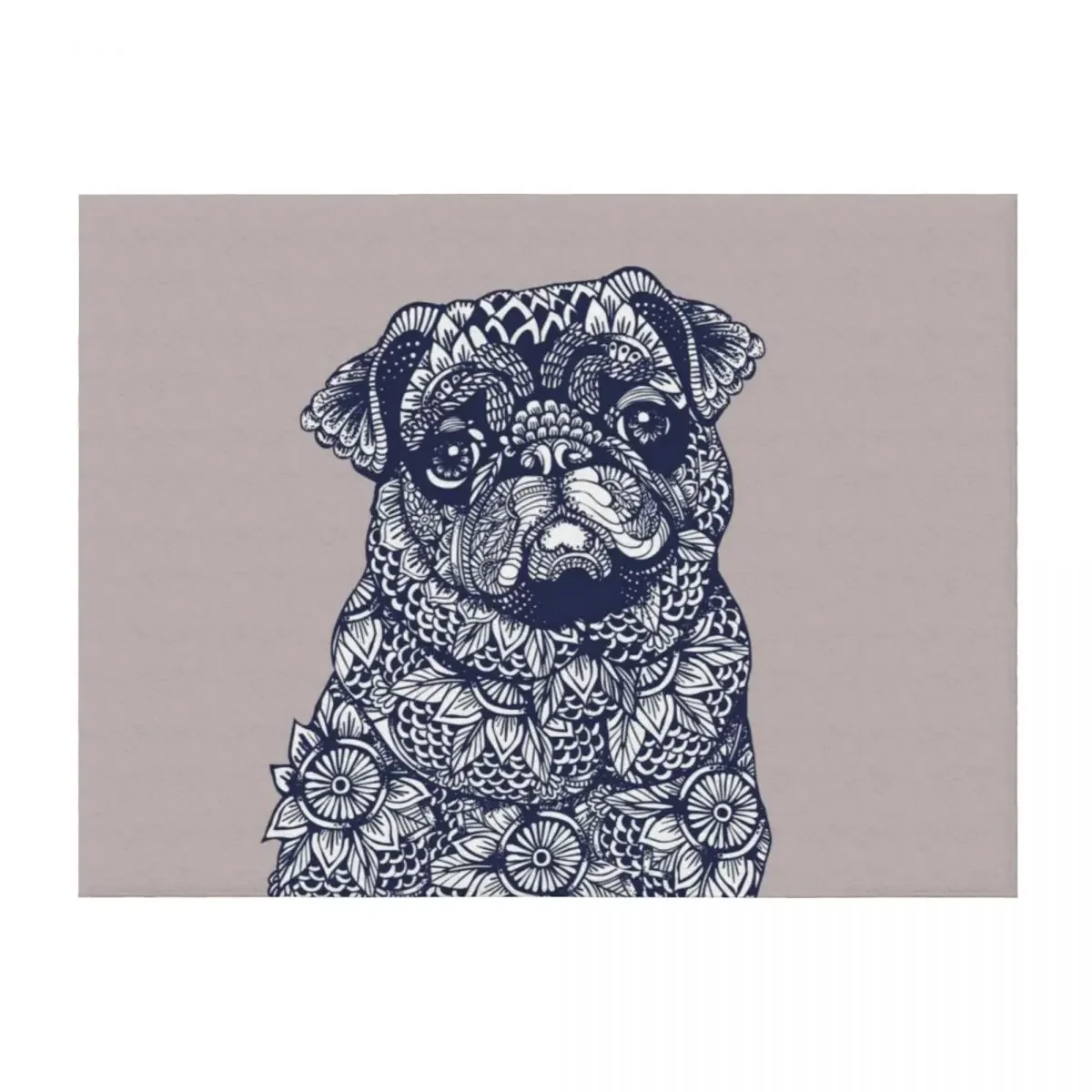 

Mandala of Pug Throw Blanket valentine gift ideas Vintage for sofa halloween Blankets