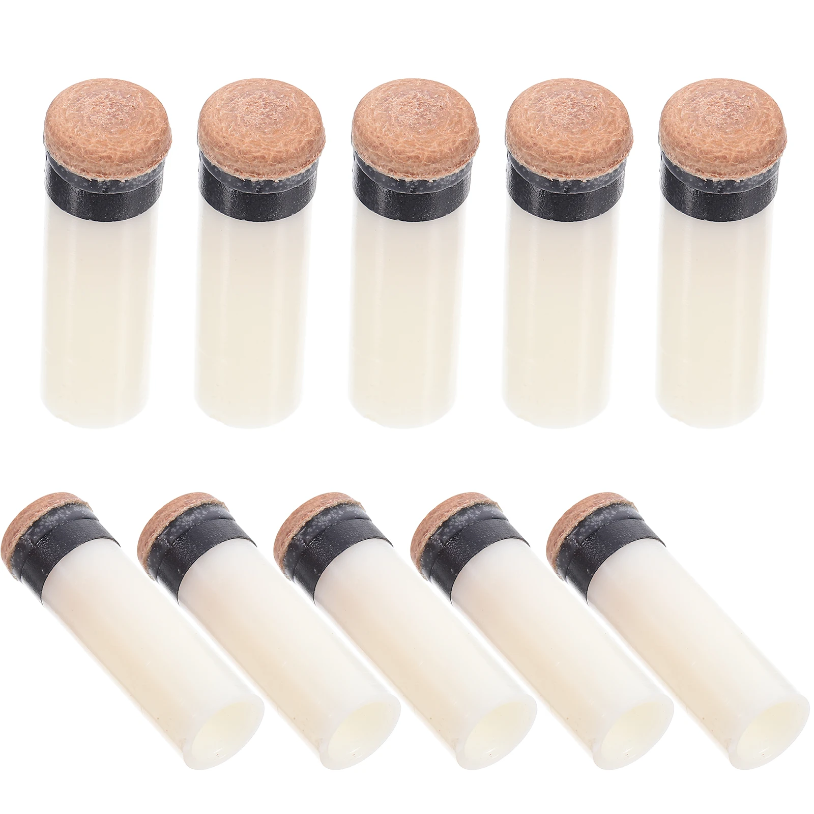 

10pcs Billiard Cue Tips Screw-On Pool Stick Replacement Durable Anti-Wear Lightweight Easy Installation Sturdy Pool Cue Parts