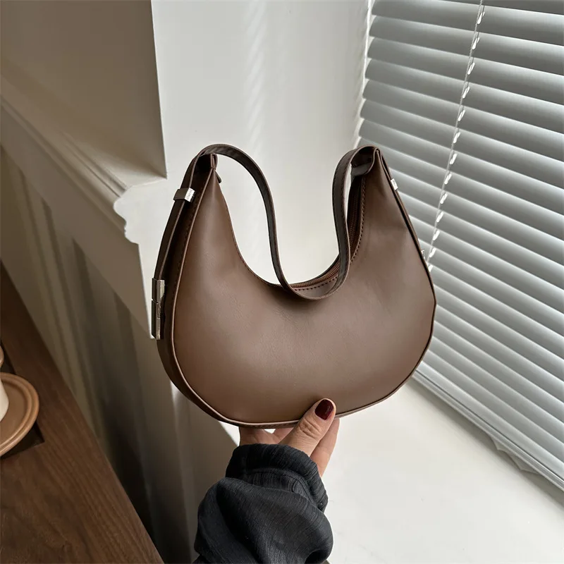 Fashion Luxury Women Underarm Bag PU Leather Hobo Shoulder Bag For Women Small Clutch Handbag Purse Ladies Travel Tote Bags