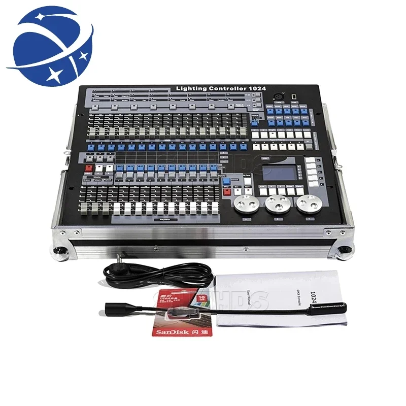 yyhc KingKong 1024 DMX Controller With Flight Case DMX512 Stage Light   Channels Console Support U Disk