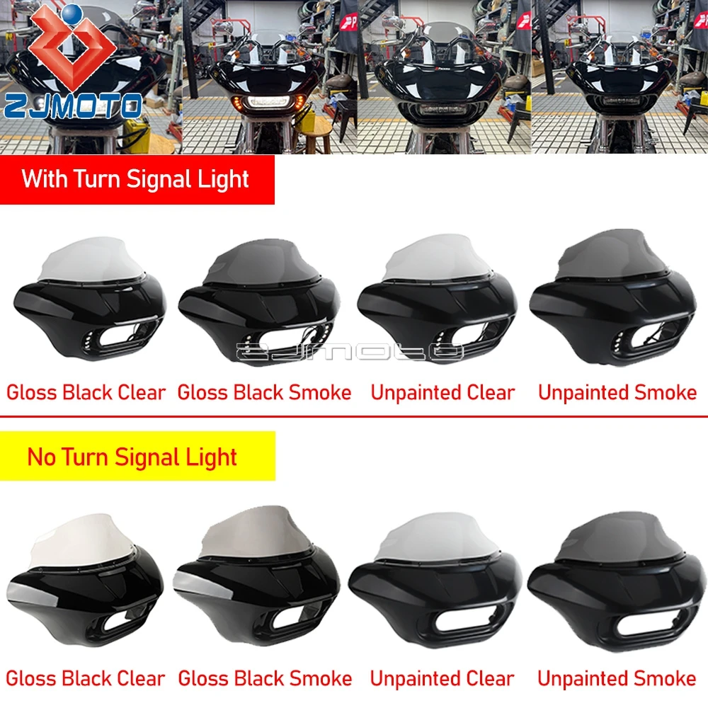 Front Mask Headlamp Windshield w/Baja Design Dual LP4 Lighting Bracket Mount For Harley Dyna Low Rider Fat Street Bob Wide Glide