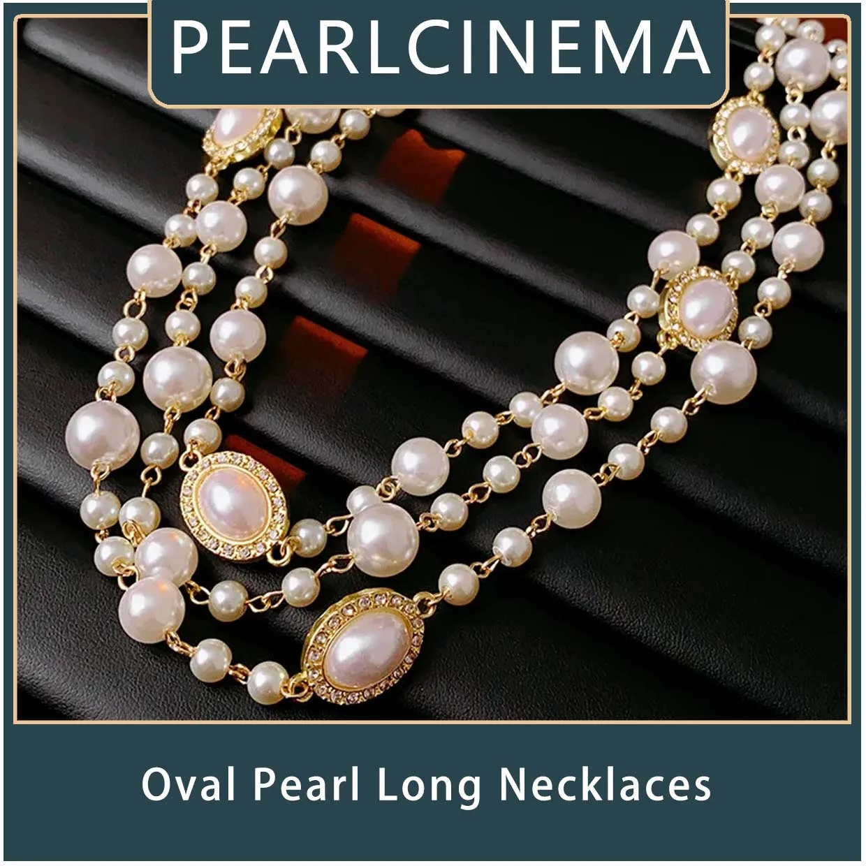 

PEARLCINEMA овальные длинные ожерелья с жемчугом для женщин, французские винтажные цепочки на ключицу, легкие, роскошные, продвинутые, простые, универсальные
