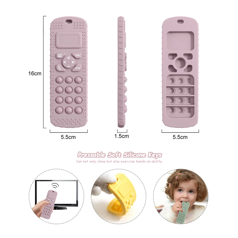 Mother Kids 1PC BPA Free Silicone Baby Toys TV Remote Control Shape Teether Toys Newborn Rodent Chewing Toys Baby Accessories