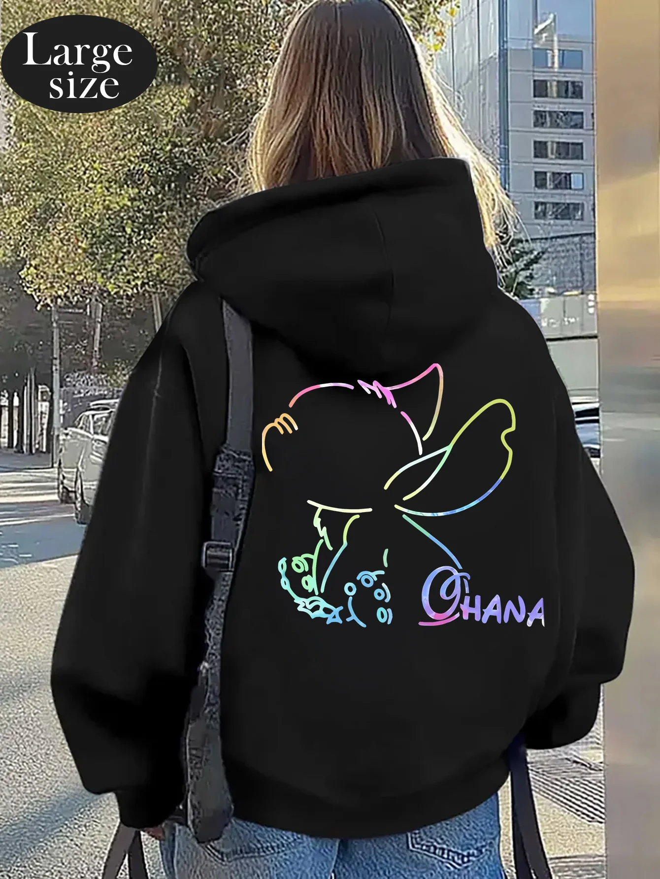 

Мужская толстовка с капюшоном Disney Fall/Winter Star Trek Baby Angel, 100% хлопок, с градиентным принтом, повседневная, теплая, в стиле Y2K