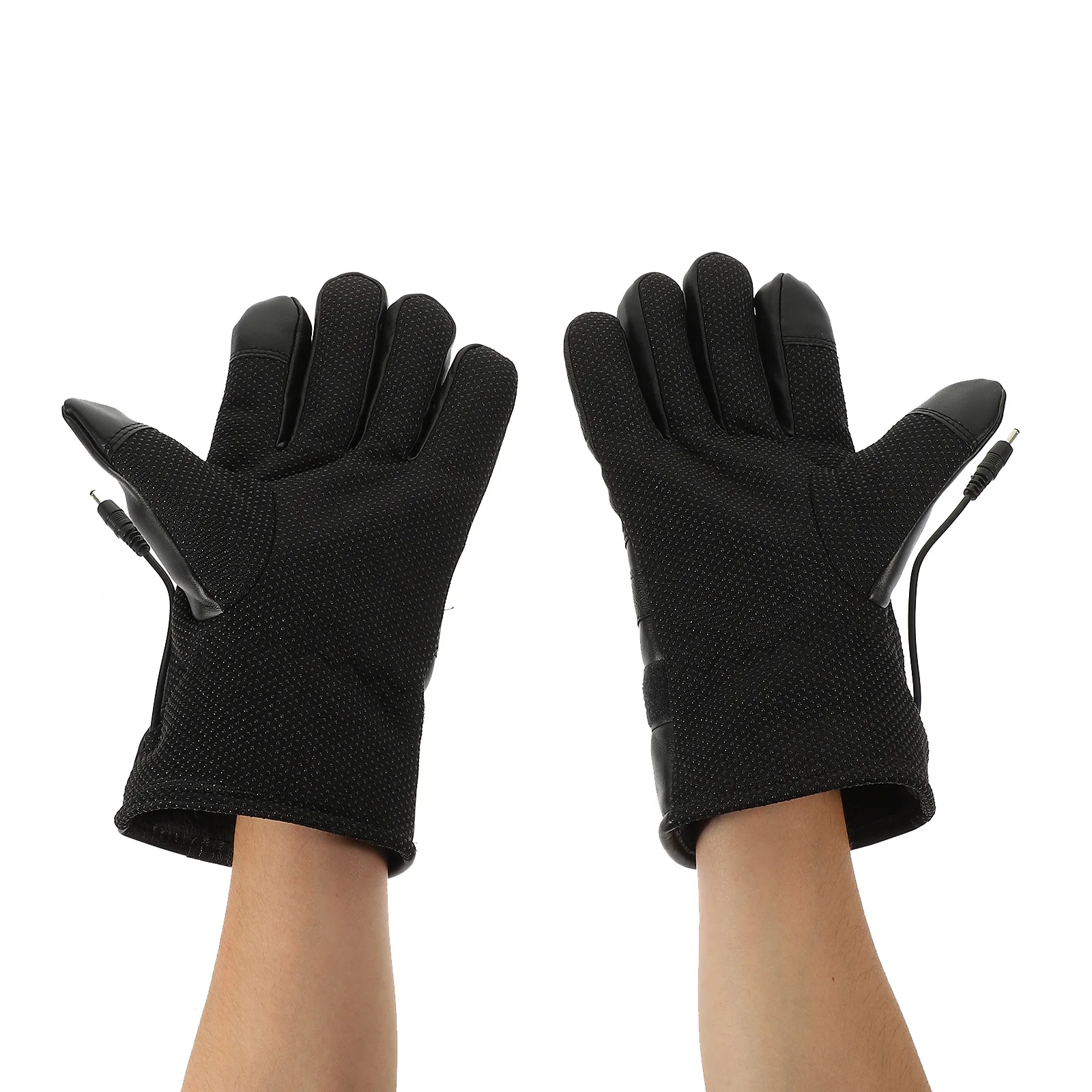 

1Pair Electric Heated Gloves Winter Motorcycle Riding Waterproof Touch Screen 4 Gear Temperature Heating USB Black
