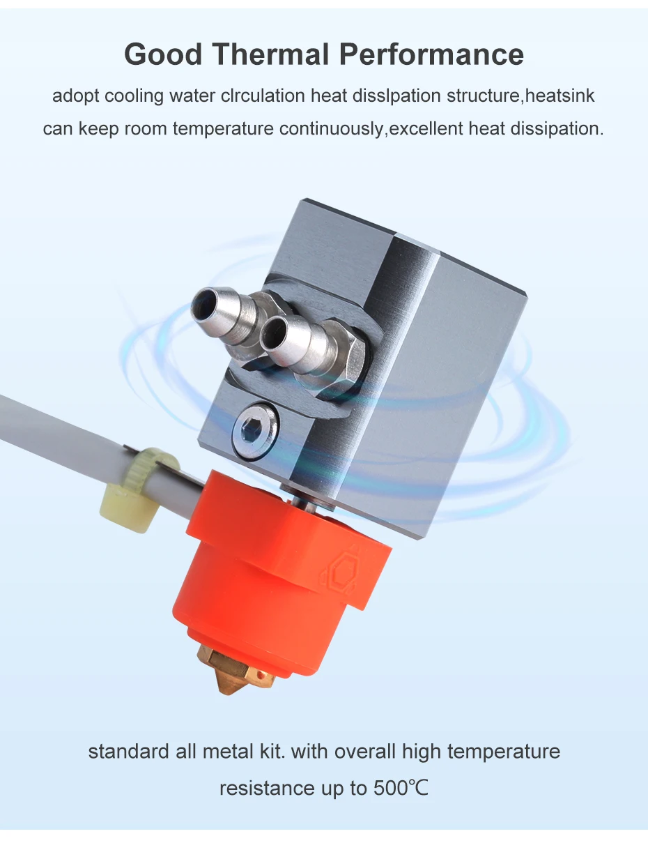 R Trianglelab TD6S-LC TD6S Flüssigkeitsgekühltes Hotend für CHC TD6 V6 HOTEND DDB DDE Direktantriebsextruder oder Bowden Voron 3D-Drucker – Detail 2