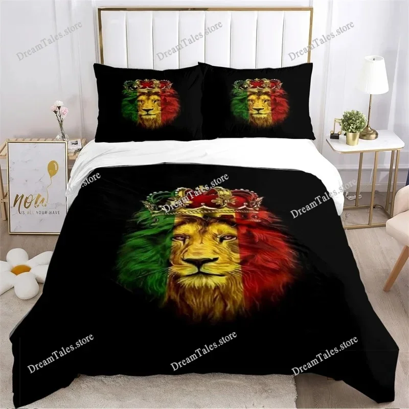 Bob Marley Lion Maple Leaf Bedding Sets Exquisite Bed Supplies Set Duvet Cover Comforter Set Bedding Set Luxury Birthday Gift741
