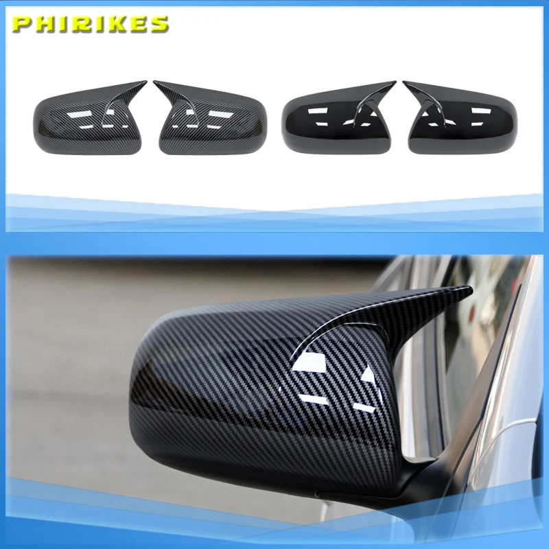 

Carbon Fiber Texture Black Side Mirror Covers for Toyota Corolla 2007-2013 Vios Yaris P90 2008-2013