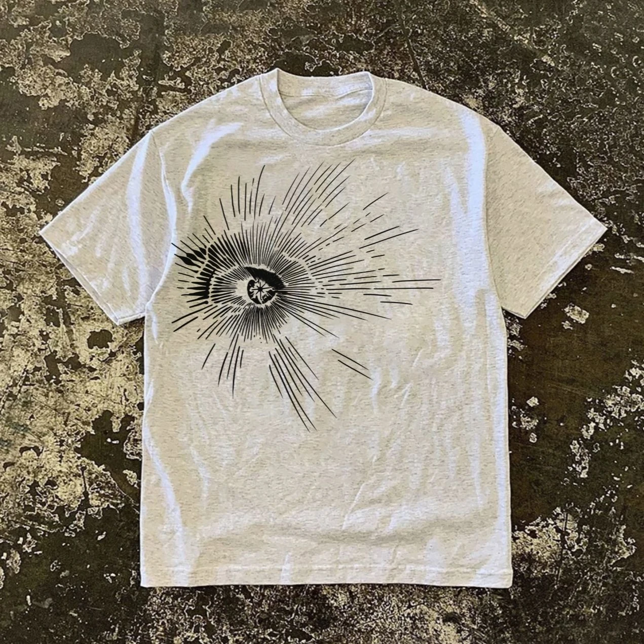 

Commuter style street American printed clothes men's short sleeves simple American t-shirt new