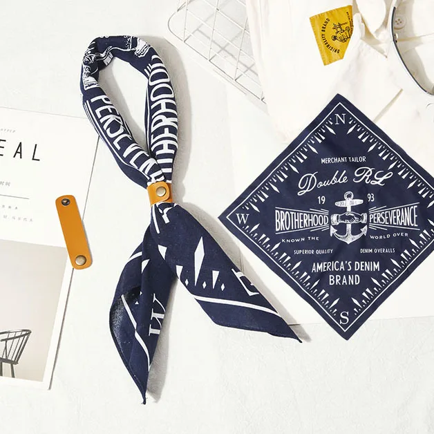 وشاح مربع من القطن الخالص للجنسين، حجاب هيب هوب، رباط شعر للرقص في الشوارع، ربطة عنق لركوب الدراجات النارية، تصميم طباعة عصري