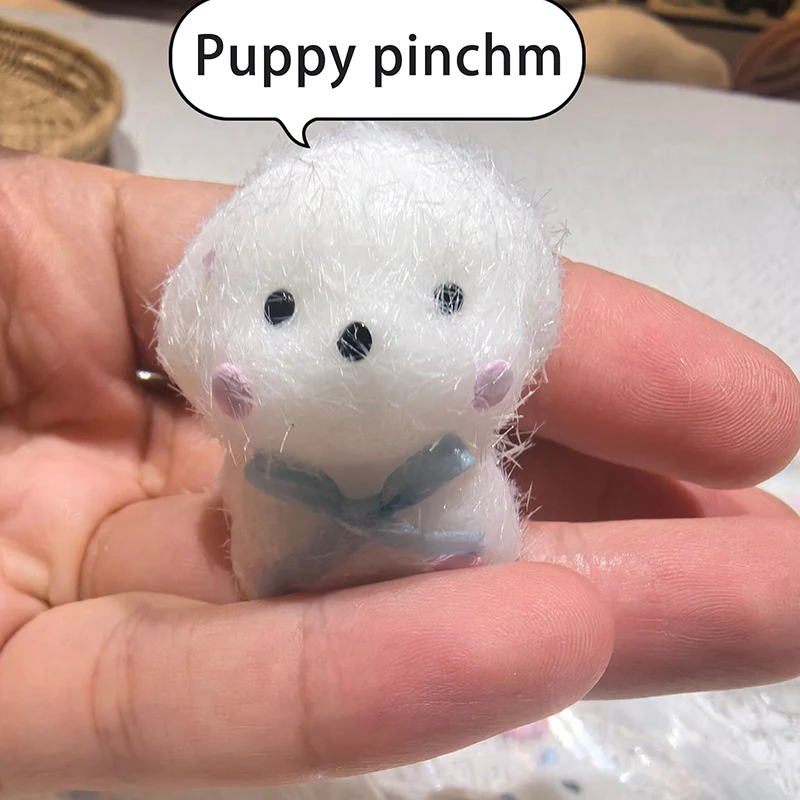 1PC Squishy Toys New Kawaii Mini Puppy Lamb Handmade Silicone Pinch Squeeze Props Adult Children Birthday Gift