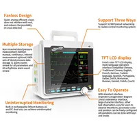 2025 Animal Instrument Ambulatory Blood Pressure Monitor Lcd Digital large Screen multiparameter Etco2 Veterinary Monitor