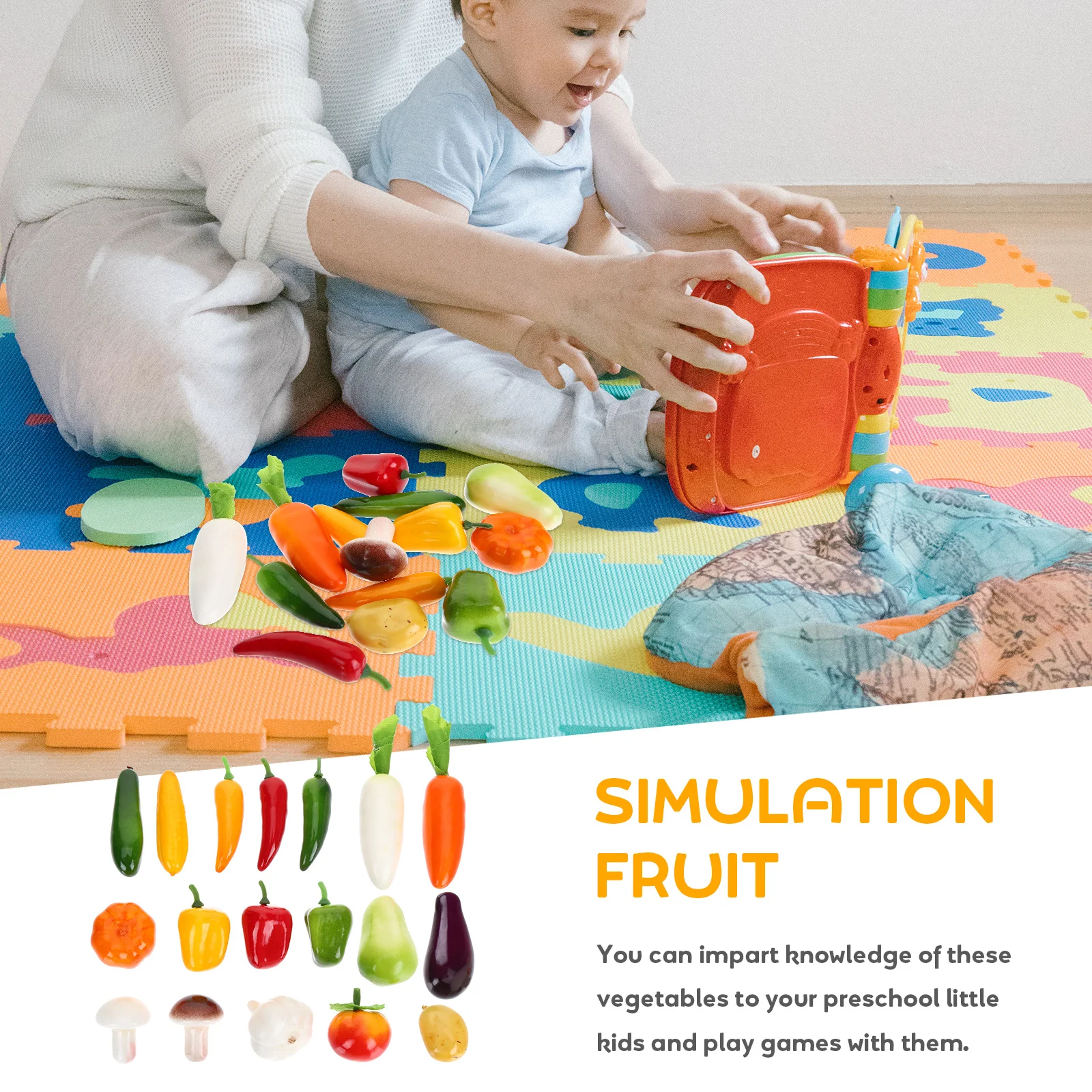 17 pçs simulados legumes espumas realistas crianças ferramenta de aprendizagem cognitiva pré-escolar educacional playset adereços vegetais artificiais